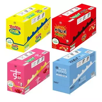 Картофельные палочки Koikeya 4 вида ассорти, всего 24 пакета
