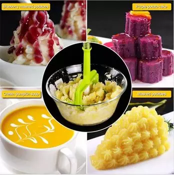 Картофельный пресс-инструмент, картофеледавилка, фиолетовая машина для давления сладкого картофеля, дробилка, соковыжималка чёрный