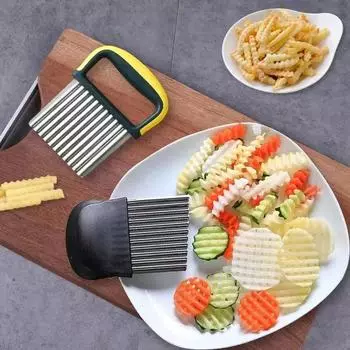 Картофельный слайсер из нержавеющей стали для нарезки теста, овощей, фруктов, волнистый слайсер, нож для нарезки картофеля, измельчитель, кухонные принадлежности