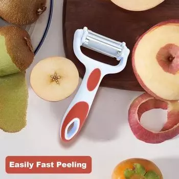 Картофелечистка, острый резак, быстрый пилинг, подвесное отверстие, дизайн, экологически чистый домашний инструмент для очистки овощей и фруктов, кухонный инструмент красный