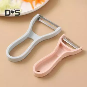 Картофелечистка с удобной ручкой и подвесным отверстием Прочная заточенная картофелечистка розовый/синий