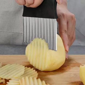 Картофелерезка Волнистая овощерезка Картофельные чипсы Измельчитель Картофель фри Резак Овощерезка Волнистый нож Кухонные принадлежности