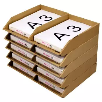 Картон Земля картонный лоток А3 5 ярусов 2 комплекта лоток для писем органайзер для документов ID0262 коричневый