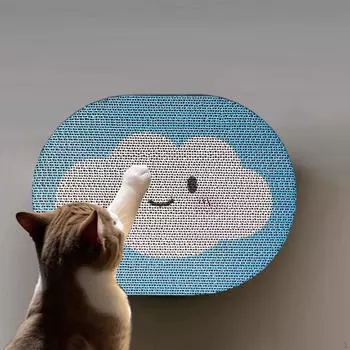 Картонная доска-когтеточка для защиты мебели и игр Blue Clouds