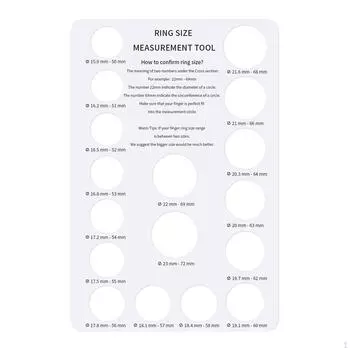 Картонная карточка для измерения размера кольца, инструмент для измерения размера пальца, портативный US Size