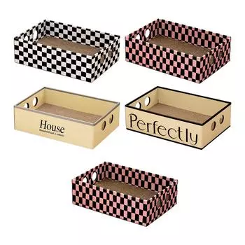 Картонная когтеточка для кошек, прочная, для кошек, живущих в помещении, лежак-коробка, доска для когтей, коврик для котенка, кошачья подложка для котенка жёлтый