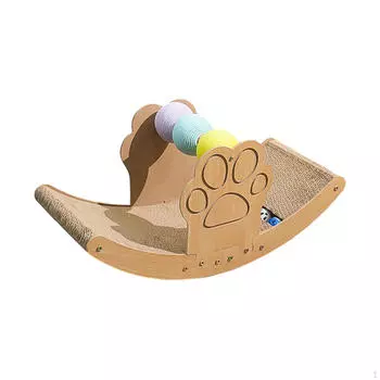 Картонная когтеточка для шезлонга с игрушкой-мячом Когтеточка для кошек Диван для котят Style B