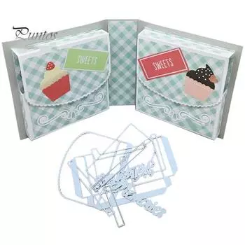 Картонная коробка, металлические штампы для резки, сделай сам, скрапбук, бумажные карты, трафаретная форма для рукоделия серебряный