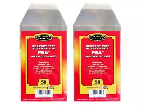 Картонные золотые конверты для аутентификации PSA с логотипом PSA, 50 штук (2)