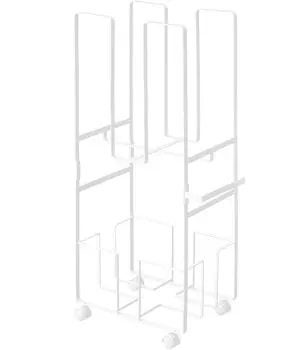 Картонный держатель для газет Yamazaki Jitsugyo, белая вешалка и картонное хранилище на высоте 3 см с роликами. Можно упаковать как есть 5758 (Ямадзаки) & Приблизительно. белый