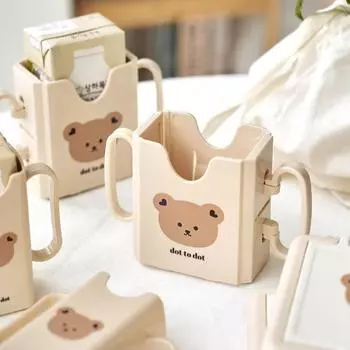 Картонный держатель для молока, регулируемый пластиковый детский соковый контейнер, противоскользящий держатель для сока, регулируемый держатель для молока Rabbit