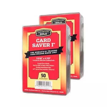 Картонный держатель Gold Card Saver 1 для отправки карт на оценку, упаковка из 50 штук - полужесткий PSA/BGS - (2) чистый