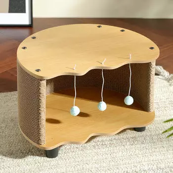 Картонный домик для кошек, где можно тереть лапы, отдыхать и играть, утолщенный материал, домашний декор коричневый