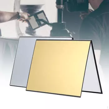 Картонный отражатель света для фотографии, профессиональный, многофункциональный, складной, рассеивающий black gold white