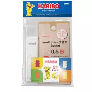 Картонный стержень для карандашей Mitsubishi Pencil Sharp 2P B + пустой футляр с ограниченной печатью Haribo ULSD05TK2BHRB