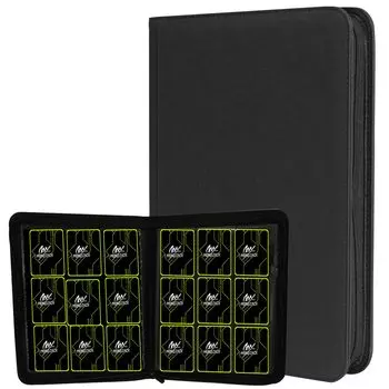 Картотека MONO ZACK, папка для коллекционных карточек, 9 карманов, вмещает 360 карт, совместимый чехол для картотеки (черный) чёрный