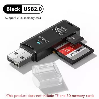 Картридер Micro SD 2-в-1 USB 3.0 TF Картридер USB 3.0 Высокоскоростная передача данных OTG USB 2.0 Адаптер SD/TF Флеш-накопитель