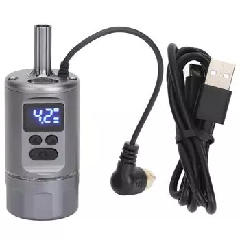 Картридж 3 в 1, ручка-батарея для татуировки, интерфейс RCA, алюминиевый сплав, 1600 мАч, ручка для татуировки, питание серебряный