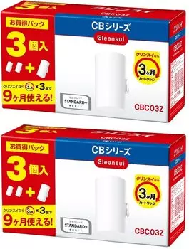 Картридж для очистки воды Mitsubishi Chemical Cleansui, всего 3 шт., 2 комплекта [Замена CBC03Z]