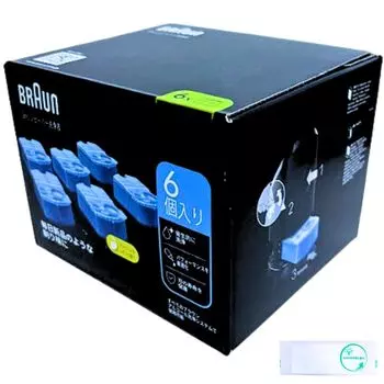 Картридж с чистящей жидкостью BRAUN x 6 CCR6 1 чехол Оригинальный продукт Свежий лимонный аромат BRAUN [Activity Official]