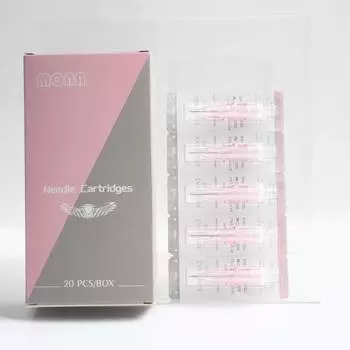 Картриджи для татуировок Mona, 20 шт., 1003RL, одноразовые иглы, круглый вкладыш