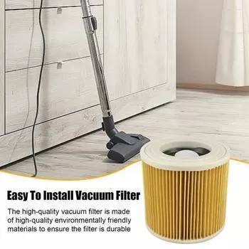Картриджный фильтр, деталь для пылесоса, высокоэффективная фильтрация, простая установка, сменный моющийся фильтр для жёлтый