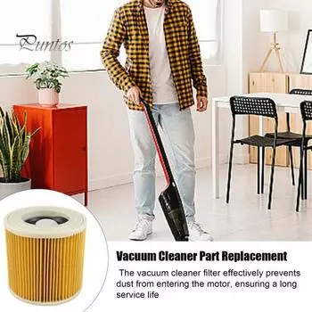 Картриджный фильтр, деталь для пылесоса, высокоэффективная фильтрация, простая установка, сменный моющийся фильтр для жёлтый