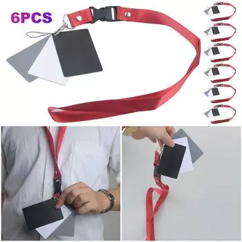 Карты балансировки 3 в 1 Карты калибровки цвета с шейным ремешком для цифровых камер