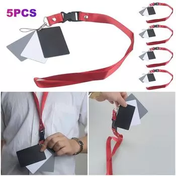 Карты балансировки 3 в 1 Карты калибровки цвета с шейным ремешком для цифровых камер