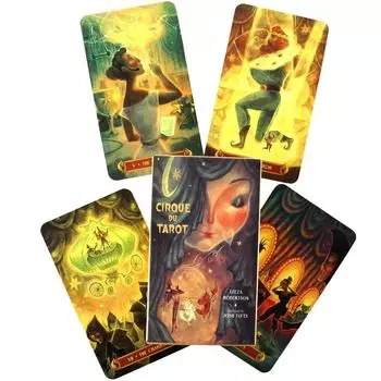 Карты Cirque Du Tarot от Лизы Робертсон Игра для вечеринок «Гадание Пророка Таро для начинающих»