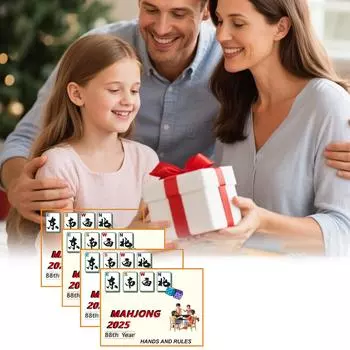 Карты для маджонга 2025 - Большой размер - 4 шт. One Size