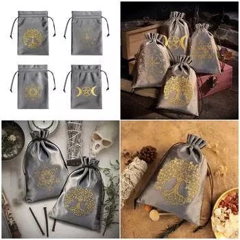 Карты для настольных игр Сумка-шнурок Карты Таро Бархатная сумка Мешочки для украшений Оракулы Органайзеры для карт Принадлежности для колдовства A