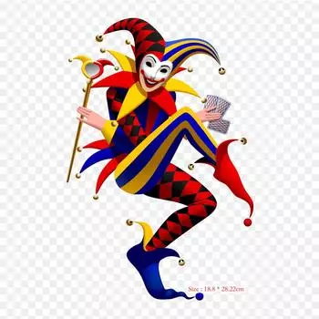 Карты Джокер Джокер Игральные карты Утюг на термопереносной печати виниловые нашивки наклейки для одежды DIY аппликации моющиеся нашивки