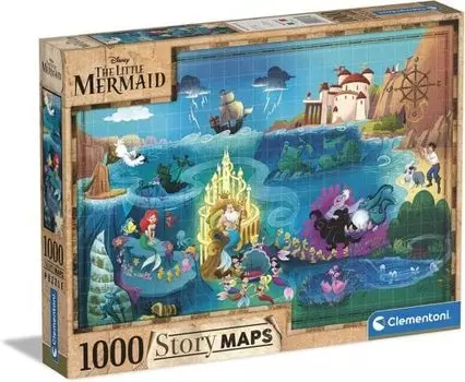 Карты историй Disney Little Mermaid Карты историй Disney Little Mermaid Пазл 1000 деталей 70 см x 50 см 6641 [Товар]