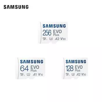 Карты памяти microSD, совместимые со скоростью передачи данных Samsung EVO Plus 130 МБ/с, класс 10 и U1