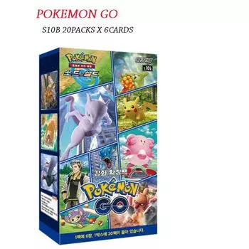 Карты покемонов POKEMON GO Booster Box s10b, 20 упаковок * 6 карт, меч и щит, корейский (Нет промо-пакетов) POKEMON GO