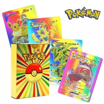 Карты покемонов VSTAR GX EX VMAX MEGA TAG TEAM Energy Trainer Чаризард Пикачу Коллекция Battle Коллекционная карточная игра Детские игрушки Подарок English - 27PCS золотой