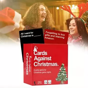 Карты против Рождества - карточная игра для вечеринок на Рождество, Рождественская дружеская игра вражда - веселая игра для вечеринок