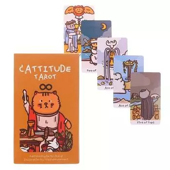 Карты Таро Cattitude, игровая карта для семейного сбора Cattitude Tarot Cards