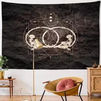 Карты Таро гобелен настенный узор Солнца и Луны Мандала богемный психоделический колдовство хиппи домашний декор 95x70cm