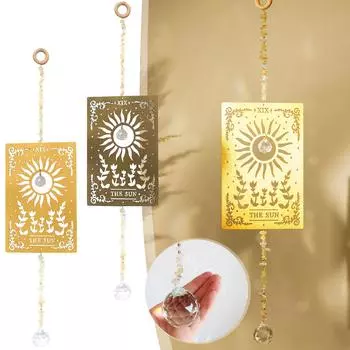 Карты Таро «Ловец солнца», подвесные кристаллы «Ловец солнца», оконные подвесные ловцы солнца, создатель радуги, подвесные подвесные украшения для украшения дома и сада One Size бронзовый