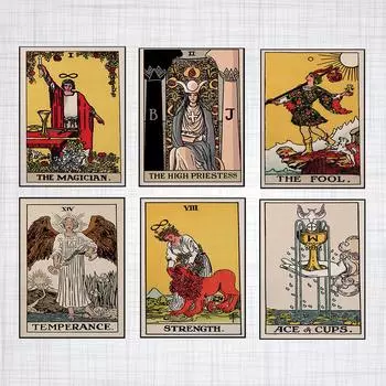 Карты умеренности, плакат, Таро, настенные художественные фотографии, картина, маг, жрица, абстрактные принты, домашний декор для гостиной 21cm30cm NoFrame