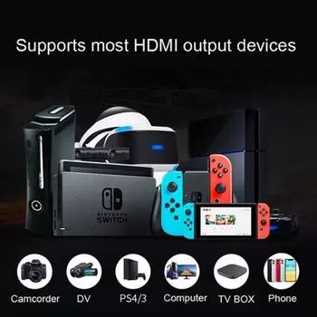 Карты видеозахвата Адаптер аудиозахвата Hdmi To Usb 3.0 Разрешение 4K Запись One Size