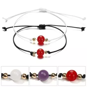 Карты желаний Йога Сердолик Кристалл Браслет Ножной браслет Плетеный браслет из бисера Исцеляющий браслет из драгоценных камней