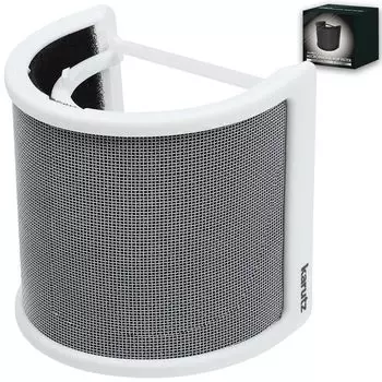 karutz Pop Guard Микрофонный фильтр Pro Microphone Guard Фильтр отражения Шумоподавление Pop Blocker Белый Белый [Супервизируемый певец]