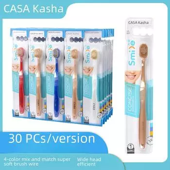 Kasa японская зубная щетка для взрослых с мягкой щетиной и широкой головкой