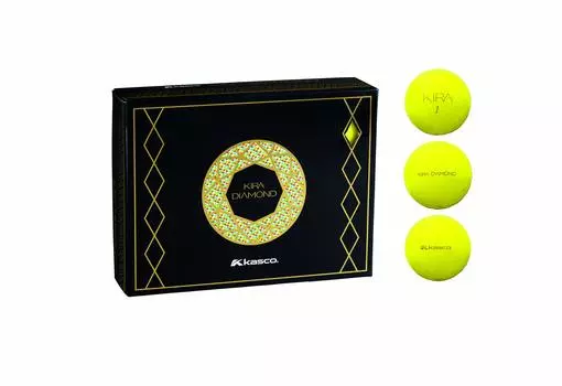 KASCO Golf Ball Kira Diamond Yellow Dozen KIRA DIAMOND