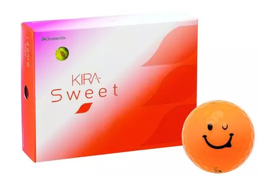 Kasco Golf Ball KIRA SWEET Character 1 Dozen Orange (12 pieces)