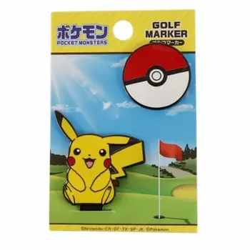 Kasco Green Marker Pokemon POCKET MONSTERS Clip Marker Pikachu Unisex PMM001 [Маркер] приблизительно. 30 мм [Пьедестал] Приблизительно. 40 х 40 мм