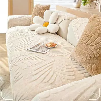 Кашемировая подушка для дивана с кроликом, новинка 2024 года, универсальный универсальный нескользящий чехол для дивана Four Seasons, плюшевый чехол на спинку, полотенце 70*70